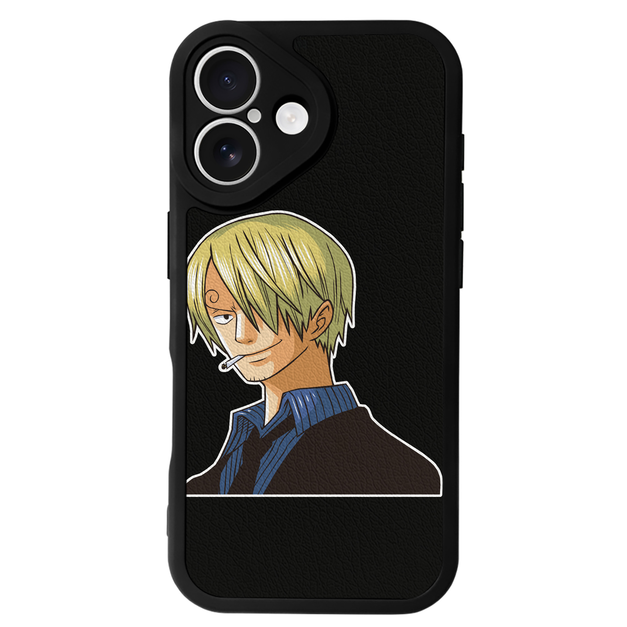 （画像用） ワンピース サンジ ONE PIECE Sanji 【iPhone 16シリーズ対応】シリコンスマホケース（レザー調） 材質：シリコン